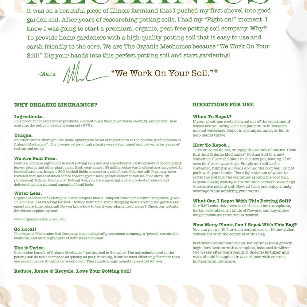 Organic Mechanics® Premium Blend Potting Soil