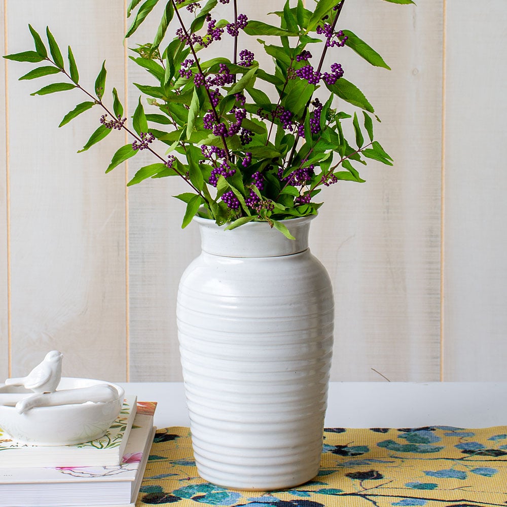 Three Rivers Handmade Ridged Frog Vase