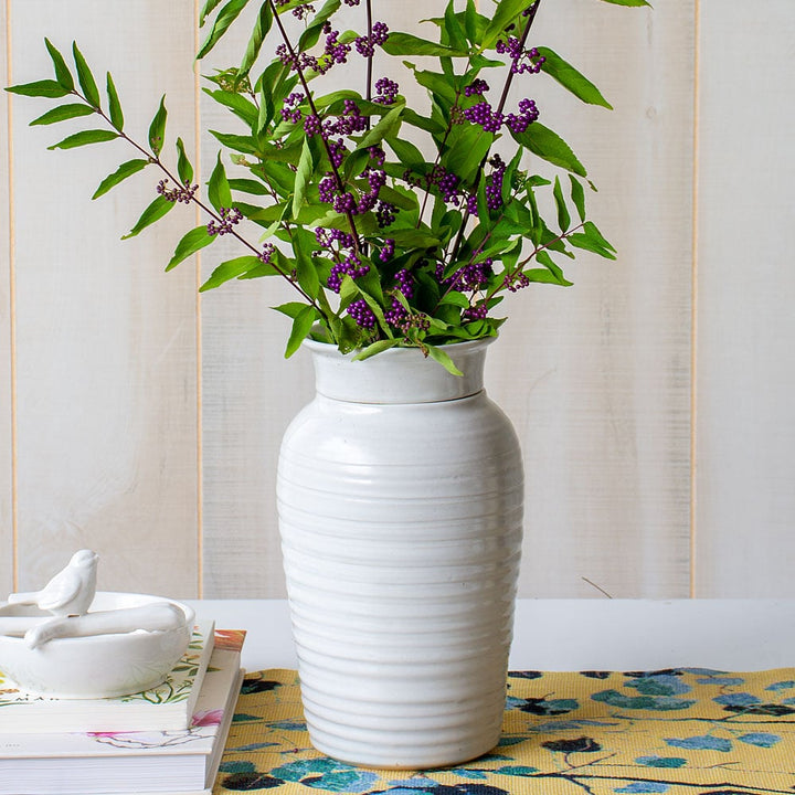 Three Rivers Handmade Ridged Frog Vase