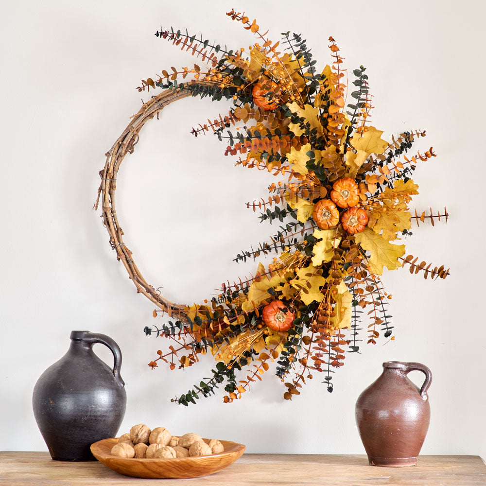 Crescent of Color Autumn Wreath
