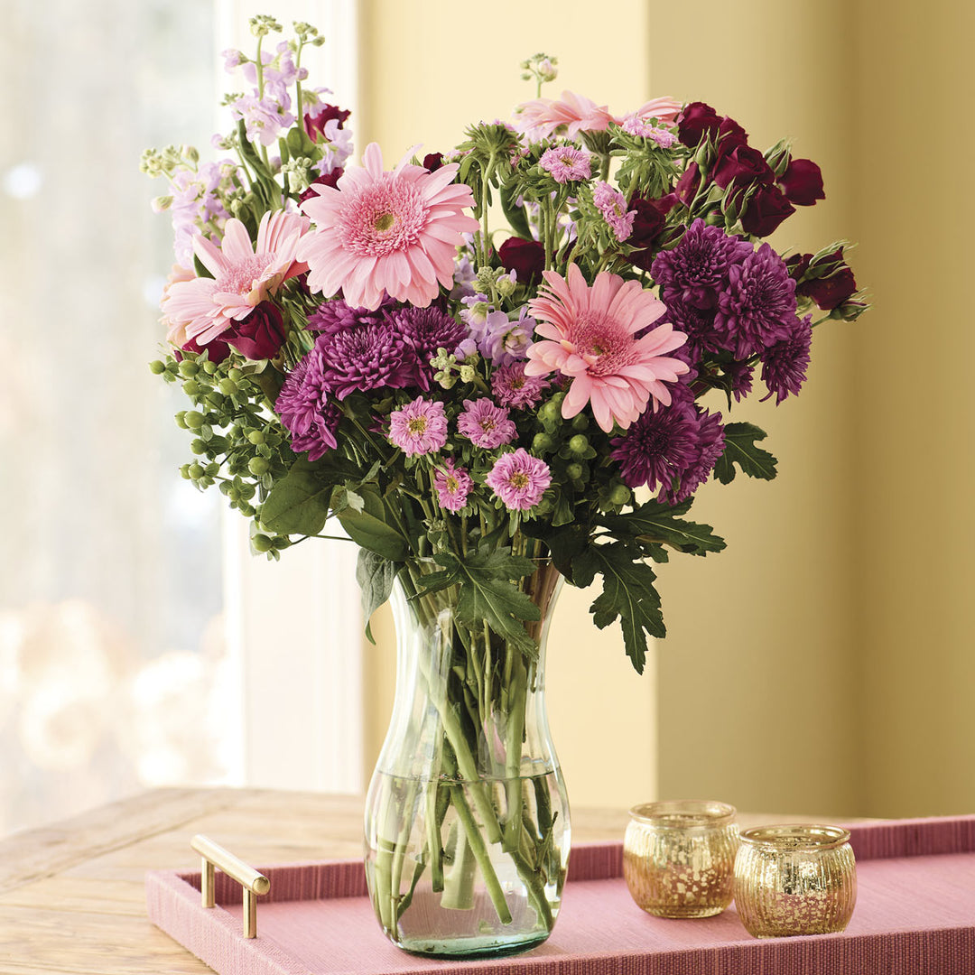 Evening Sky Bouquet with Vase