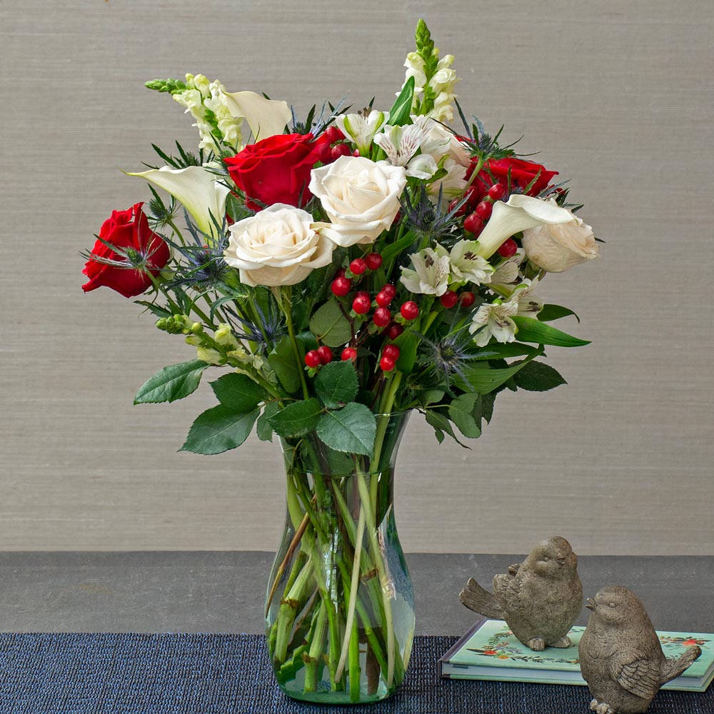 Sleigh Bells Bouquet with Vase