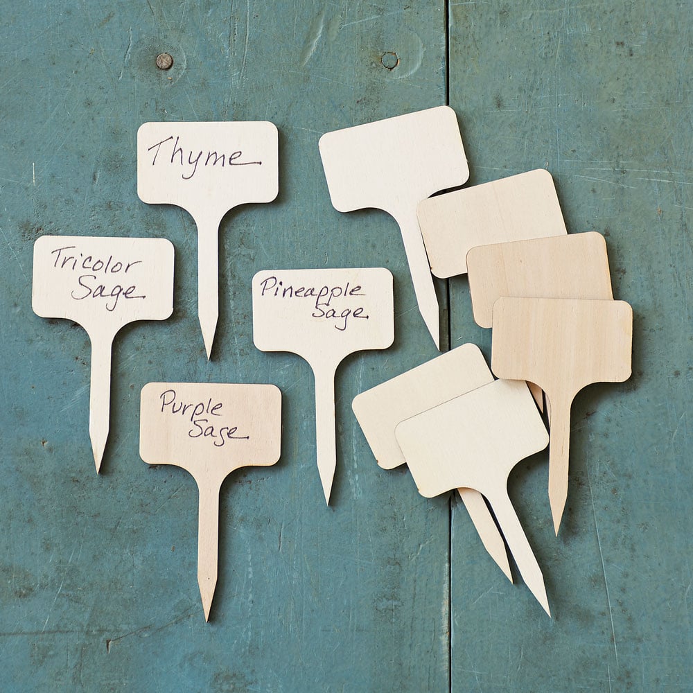Petite Wooden Herb Tags