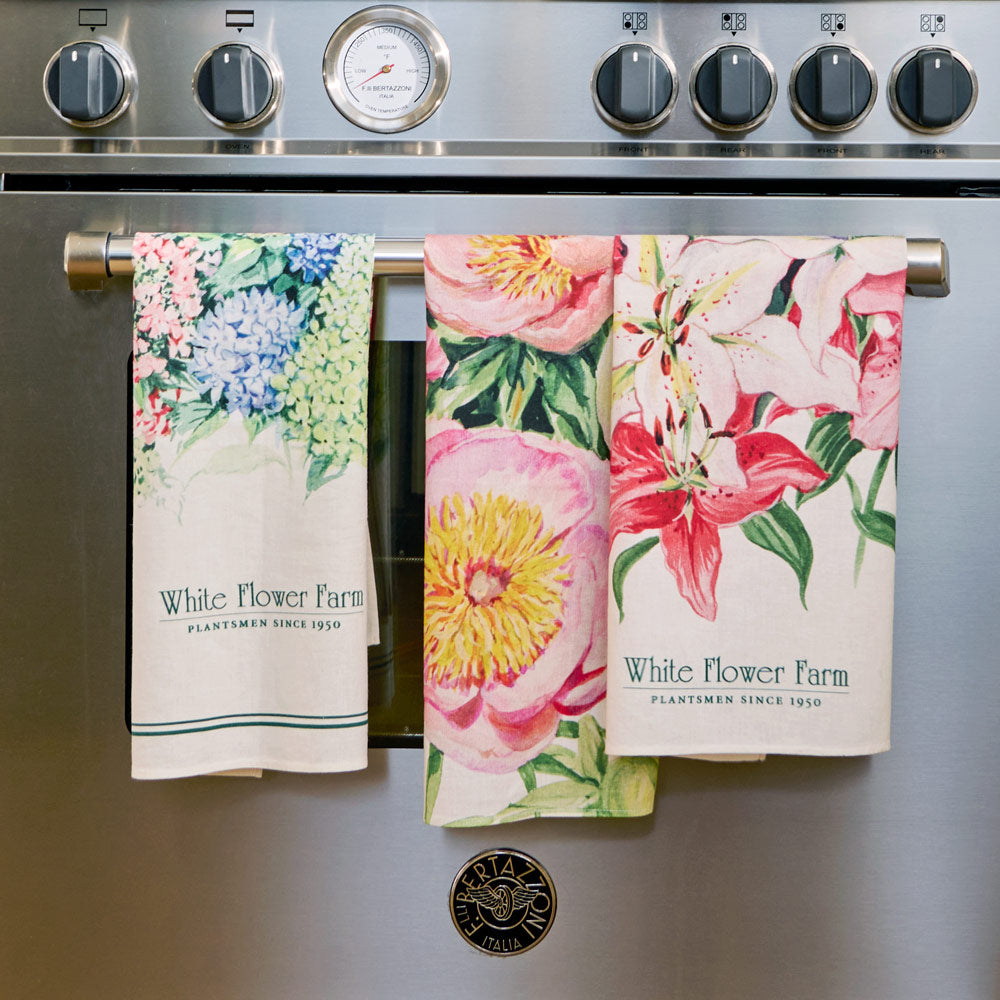 WFF Vintage Lilies Tea Towel