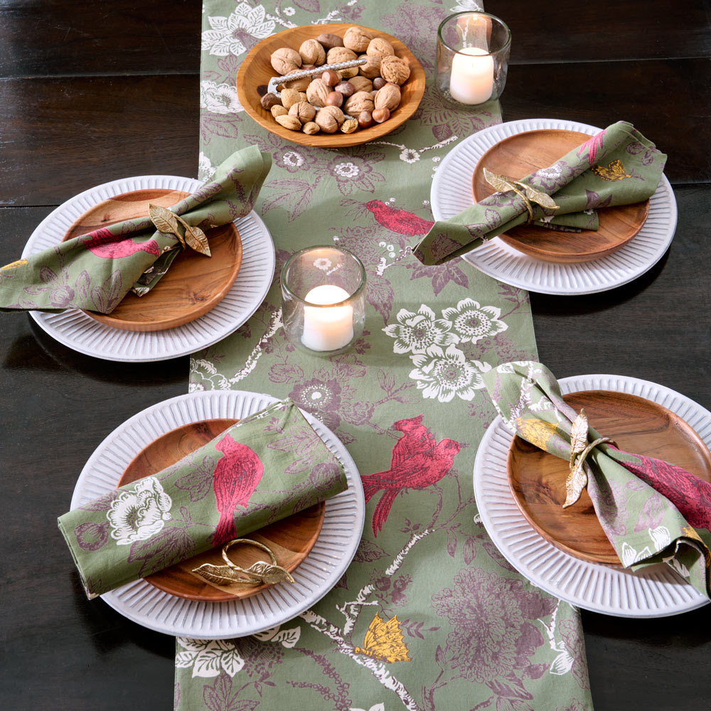 Golden Leaves Napkin Rings, Set of 4