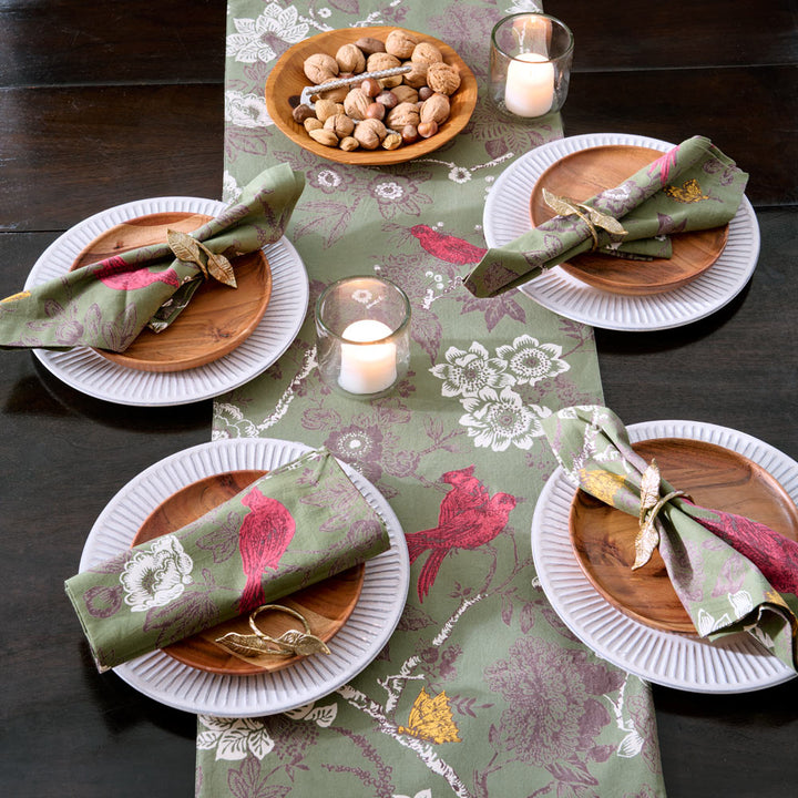 Golden Leaves Napkin Rings, Set of 4
