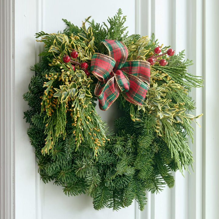 Fragrant Tartan Mini Wreaths, Set of 2