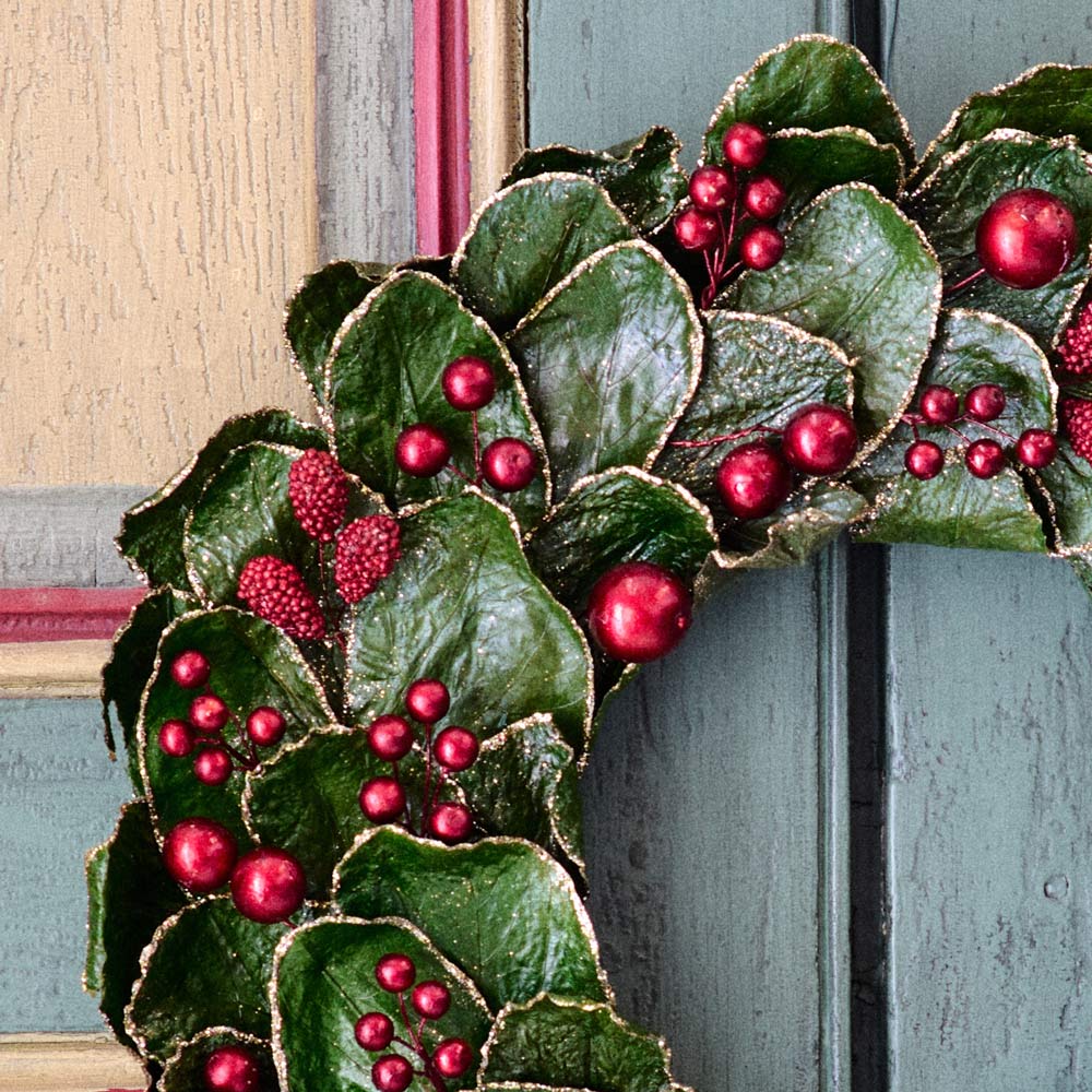 Butterfly Leaf & Berries Wreath