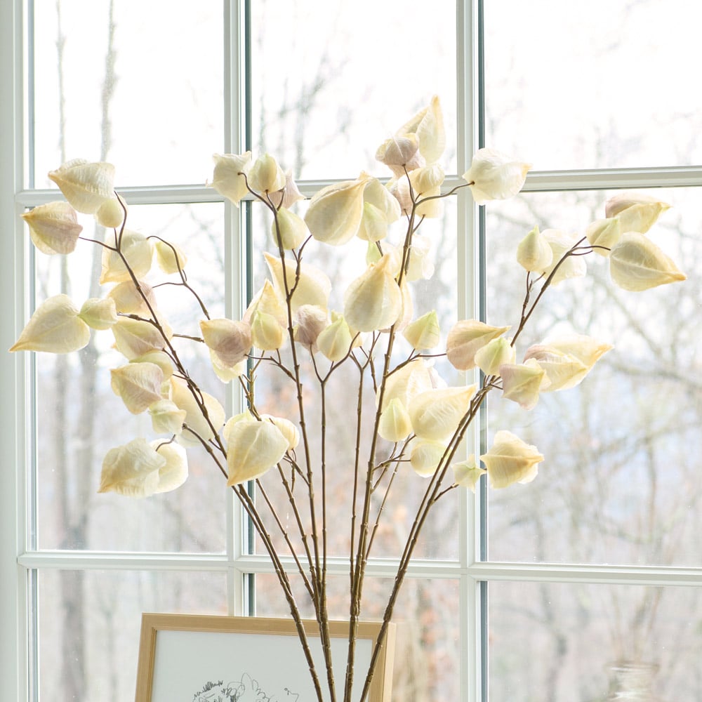 Chinese Lantern Pod Faux Stem