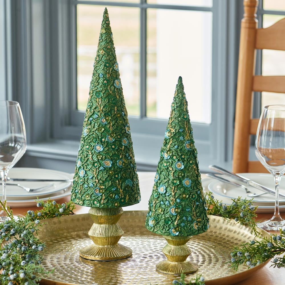 Floral Fantasia Holiday Trees, Set of 2