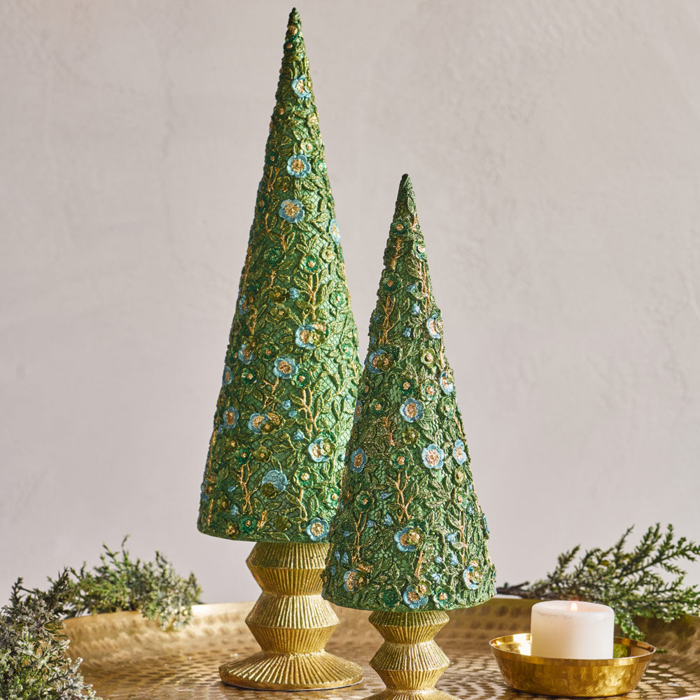 Floral Fantasia Holiday Trees, Set of 2