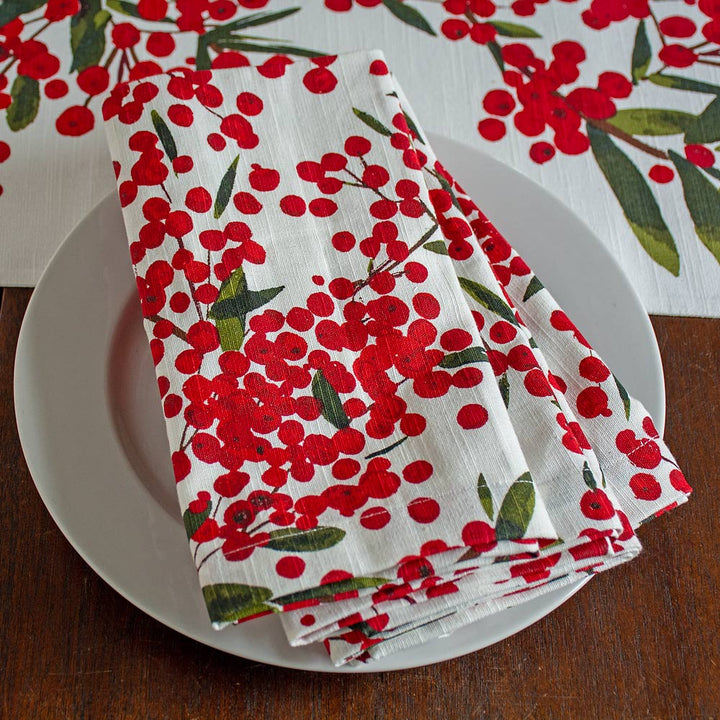 Holiday Berries Napkins, Set of 4
