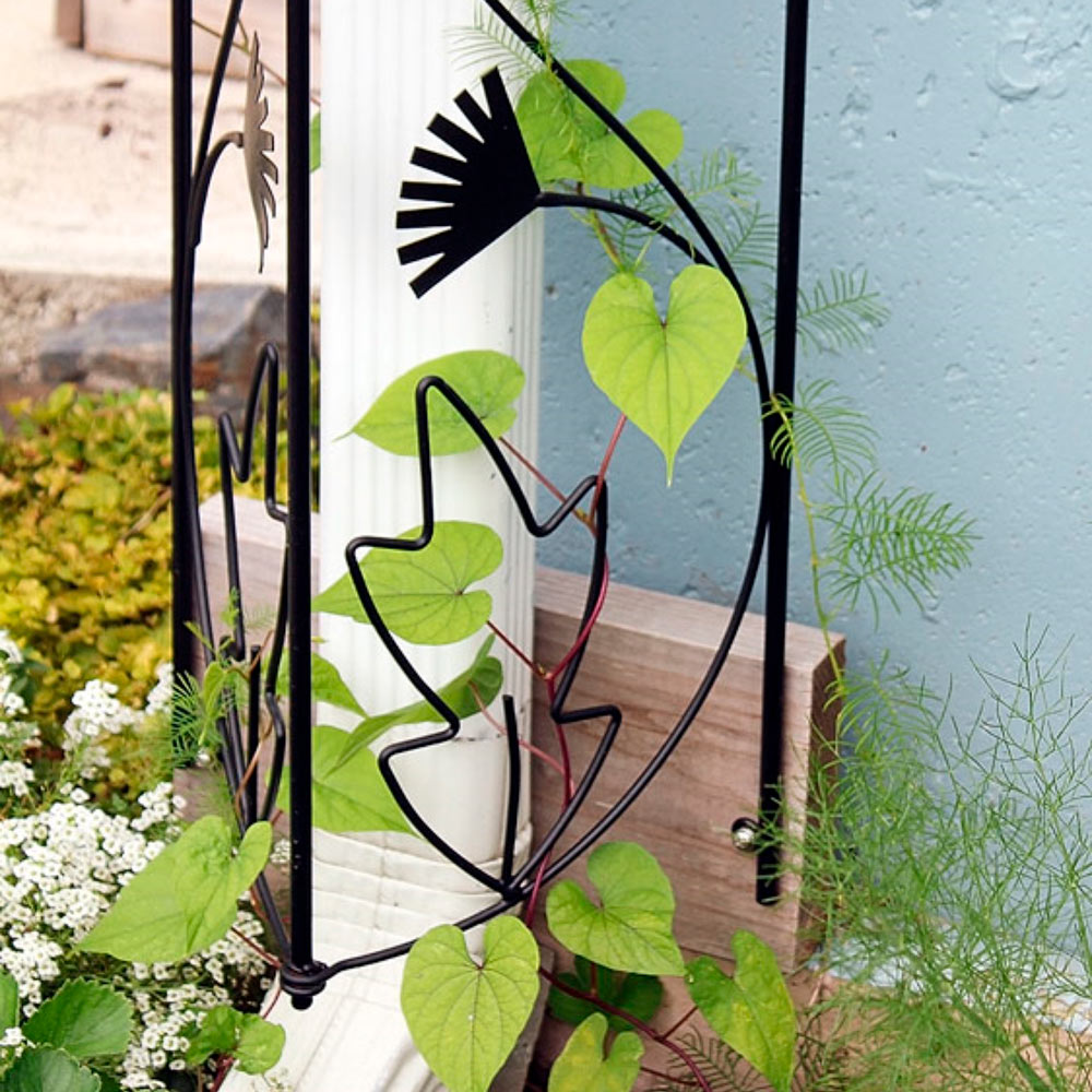 Leaf-Pattern Downspout Trellis