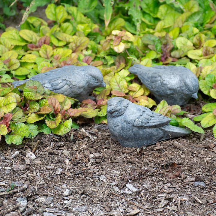 Trio of Birds Statues