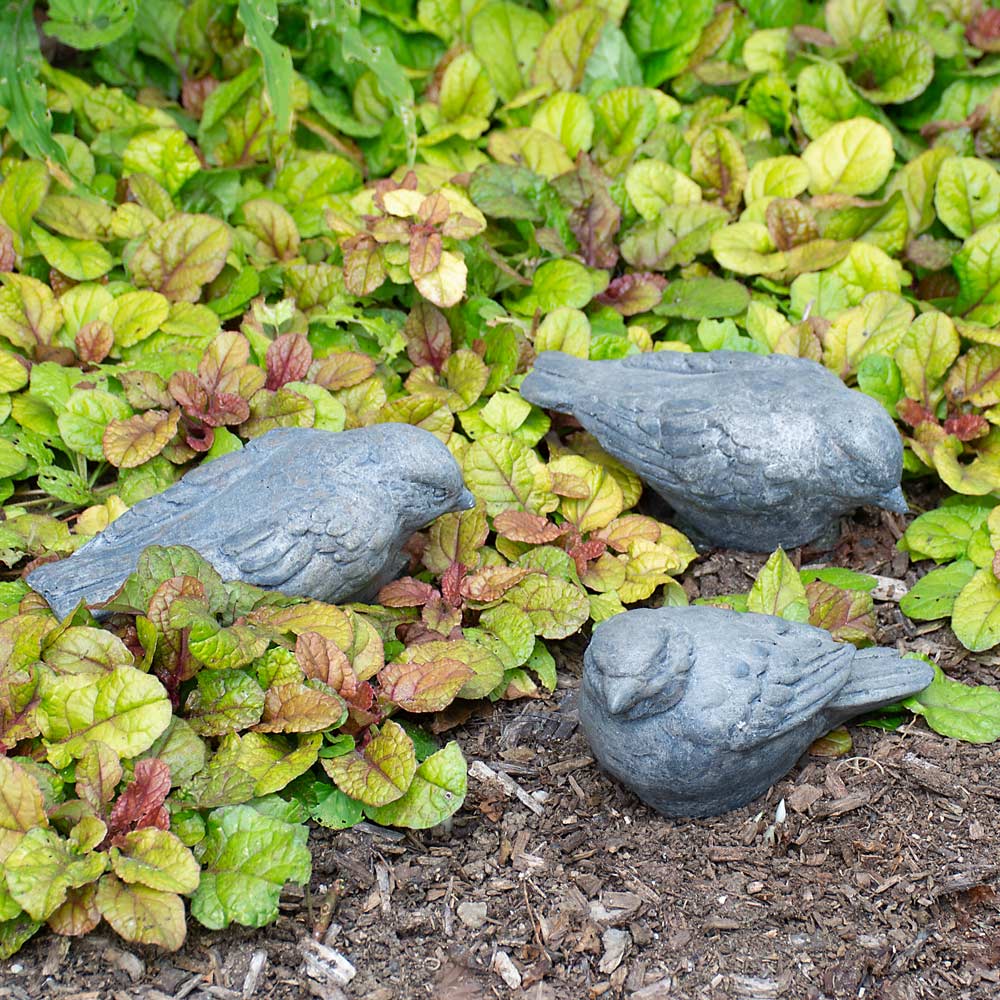 Trio of Birds Statues