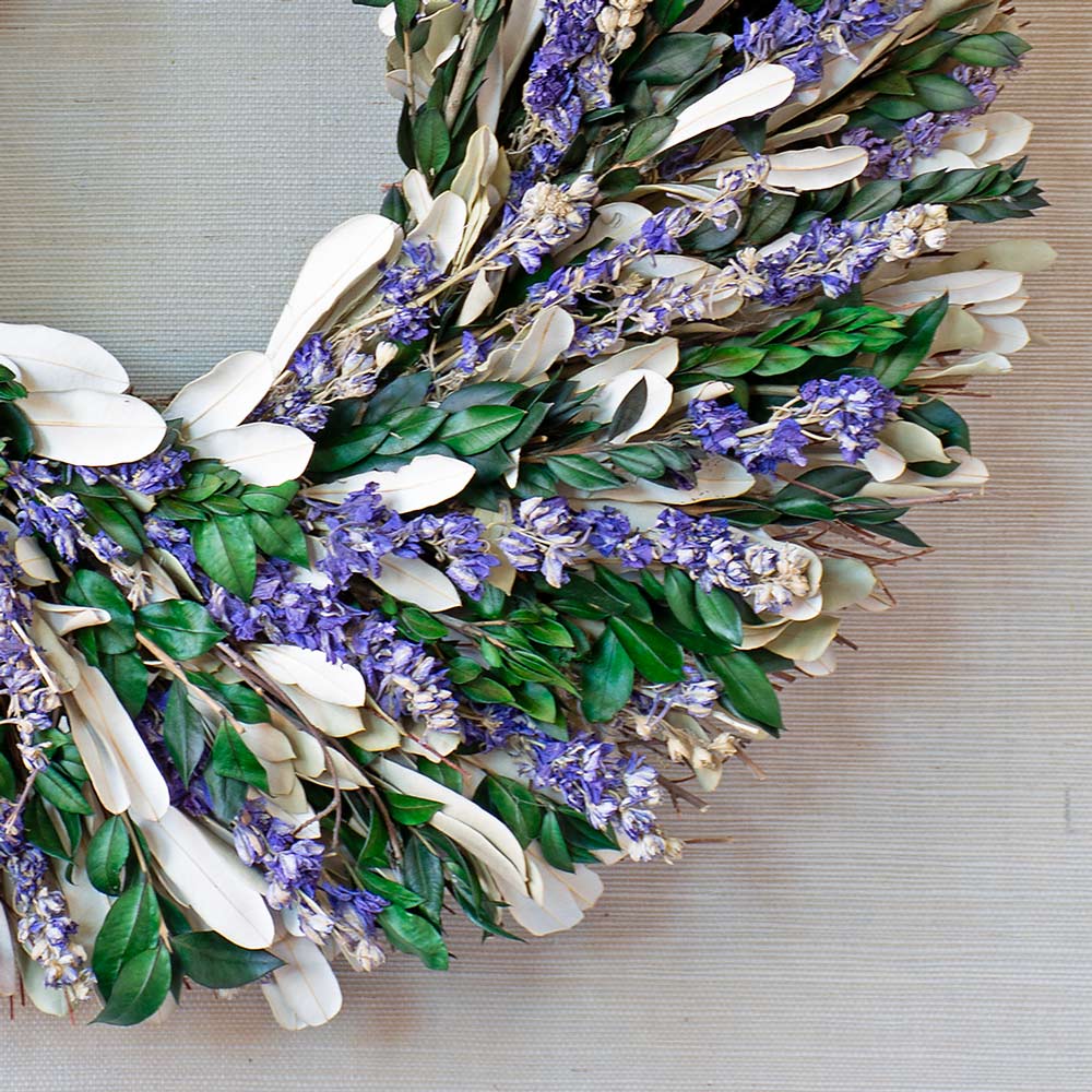 Blue Garden Tapestry Wreath