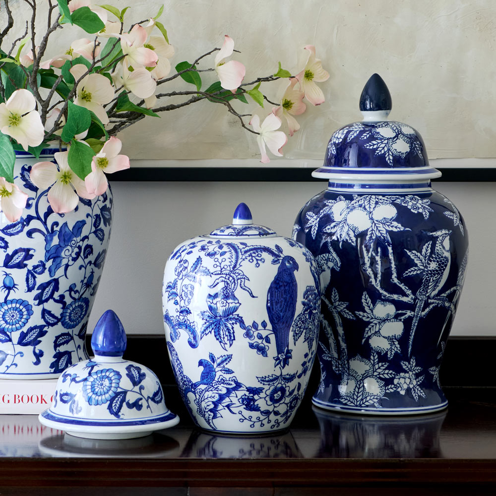 Chinoiserie Parrot Vase