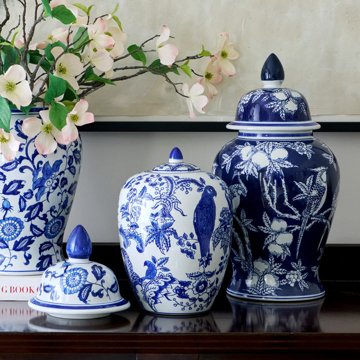 Chinoiserie Parrot Vase