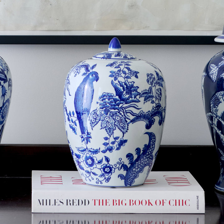 Chinoiserie Parrot Vase