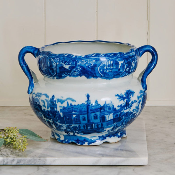Delft Double-Handle Pot