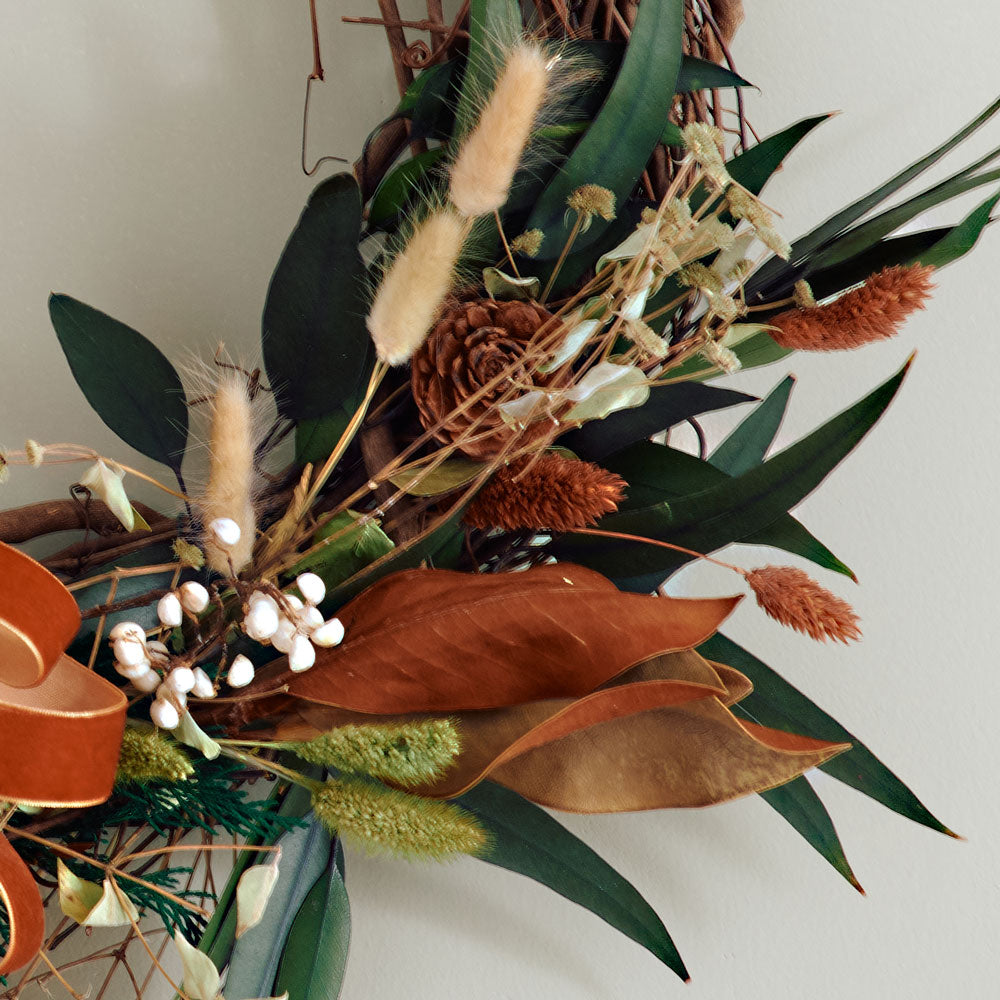 Copper Days Crescent Wreath