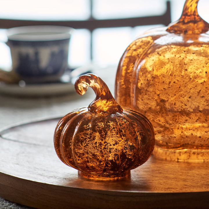 Harvest Glass Pumpkin