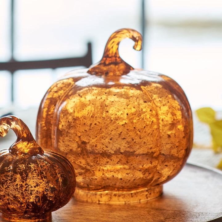 Harvest Glass Pumpkin