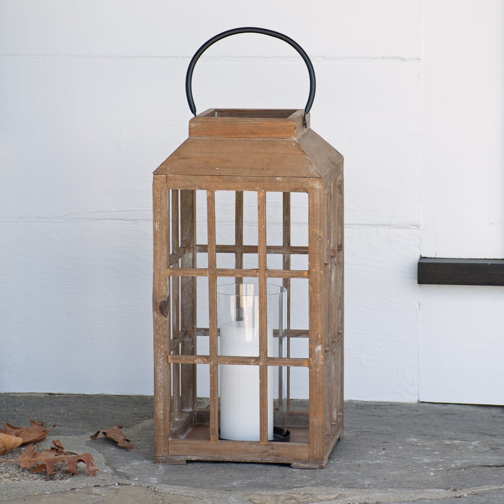 Wooden Hurricane Lantern