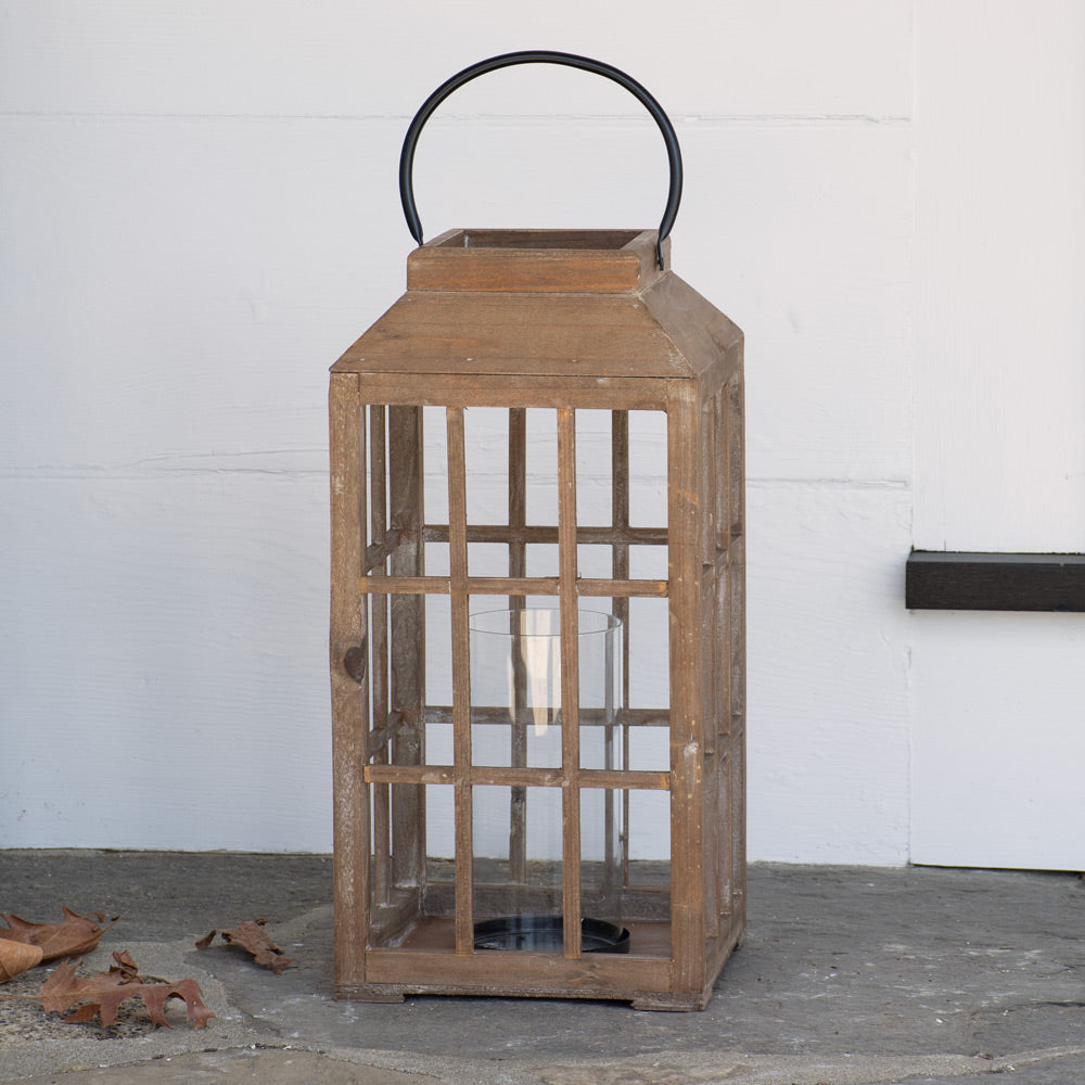 Wooden Hurricane Lantern