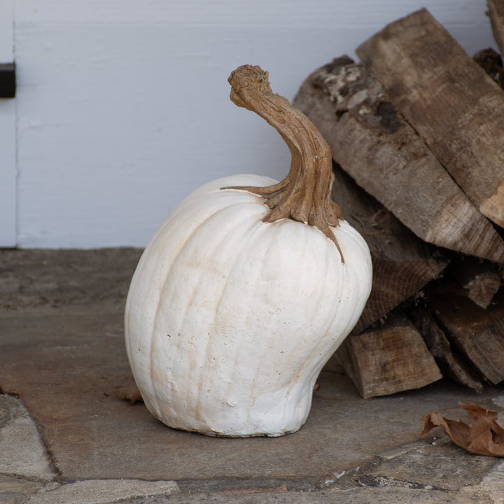 Leaning Pumpkin, White