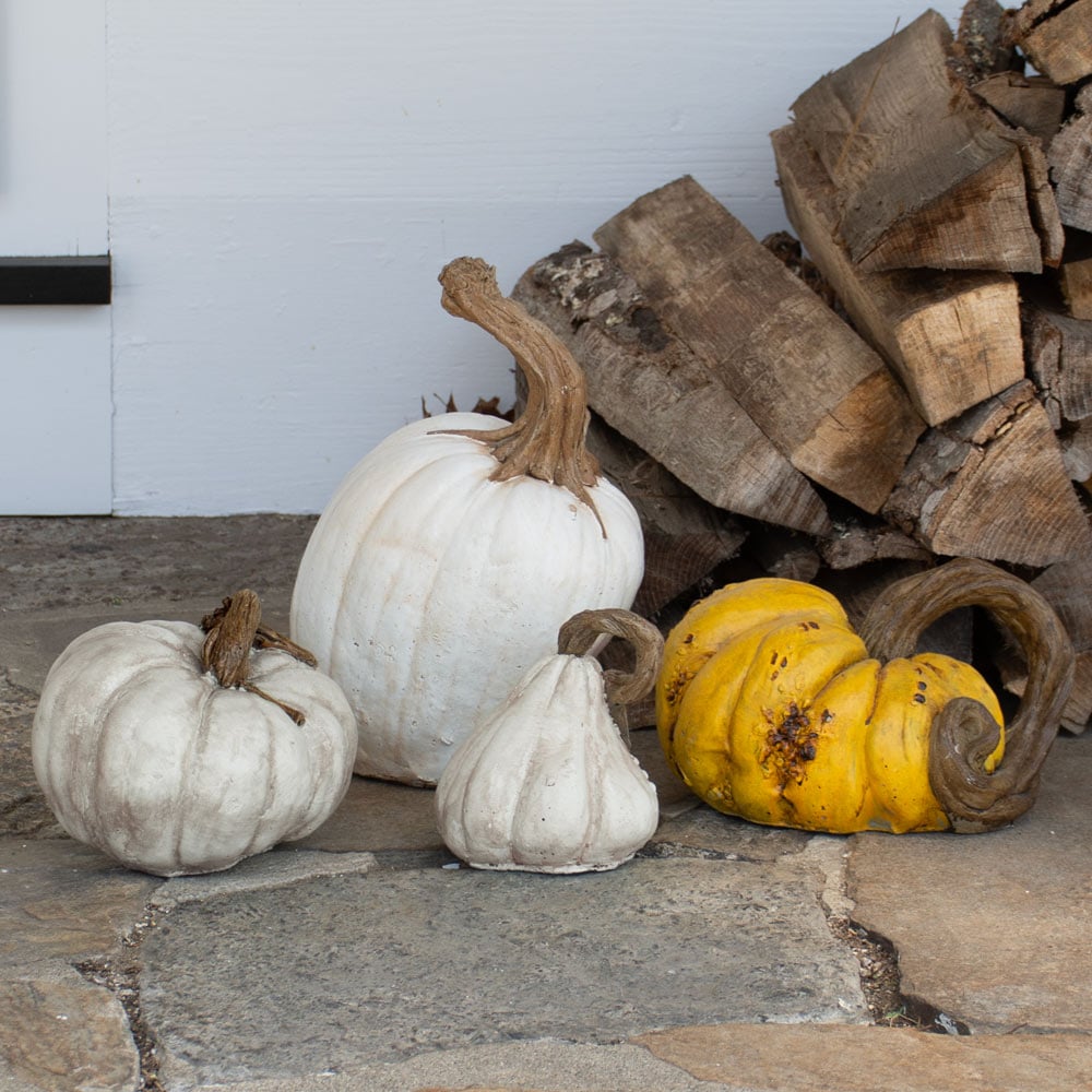 Leaning Pumpkin, White