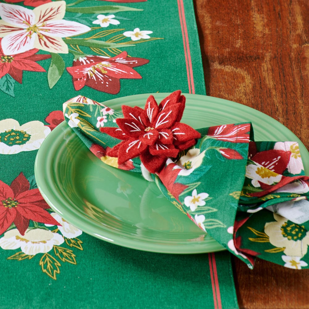 Amaryllis Napkin Rings, Set of 4