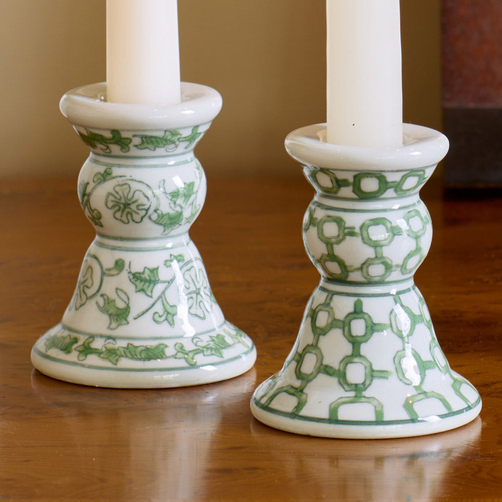 Chinoiserie Candleholders, Set of 4