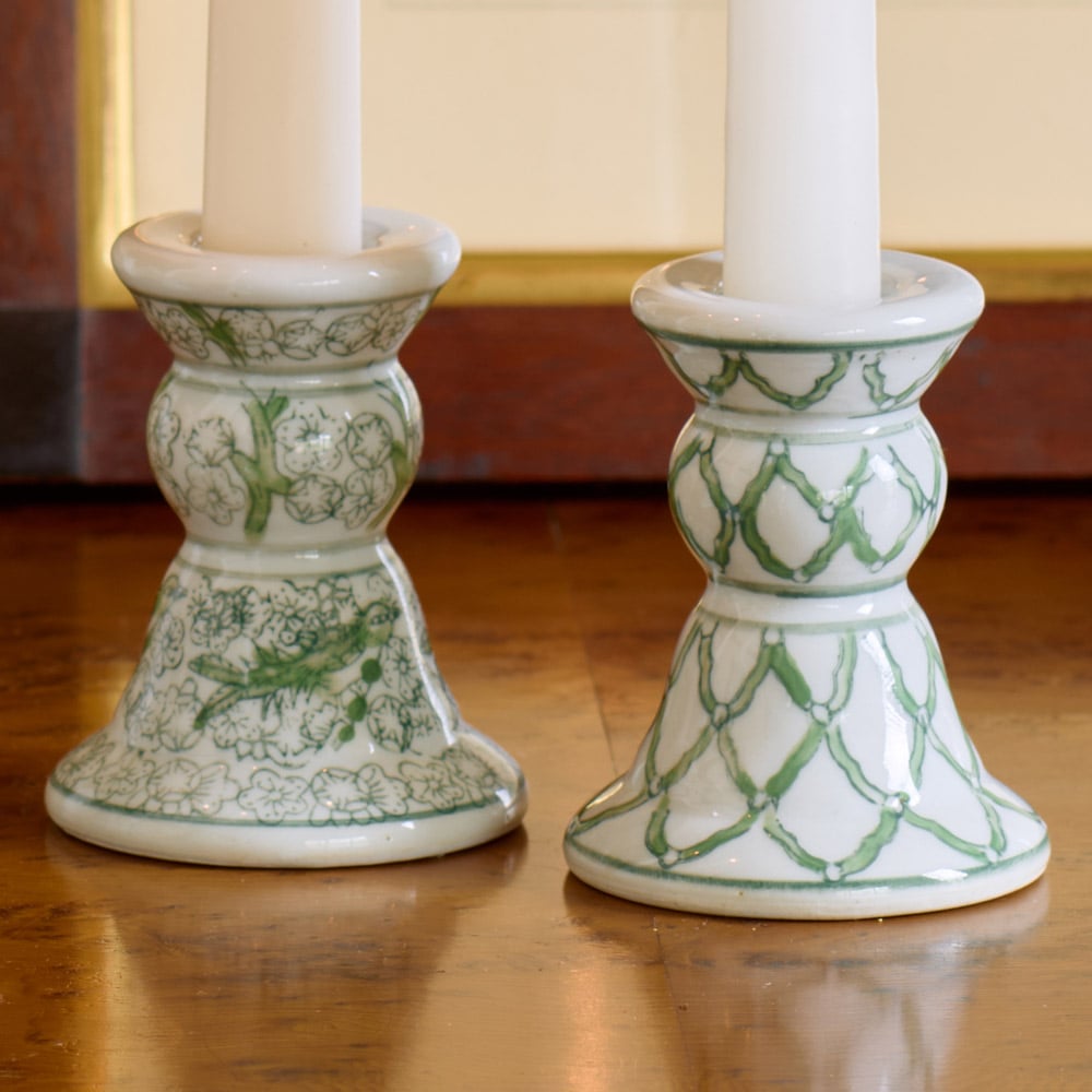 Chinoiserie Candleholders, Set of 4