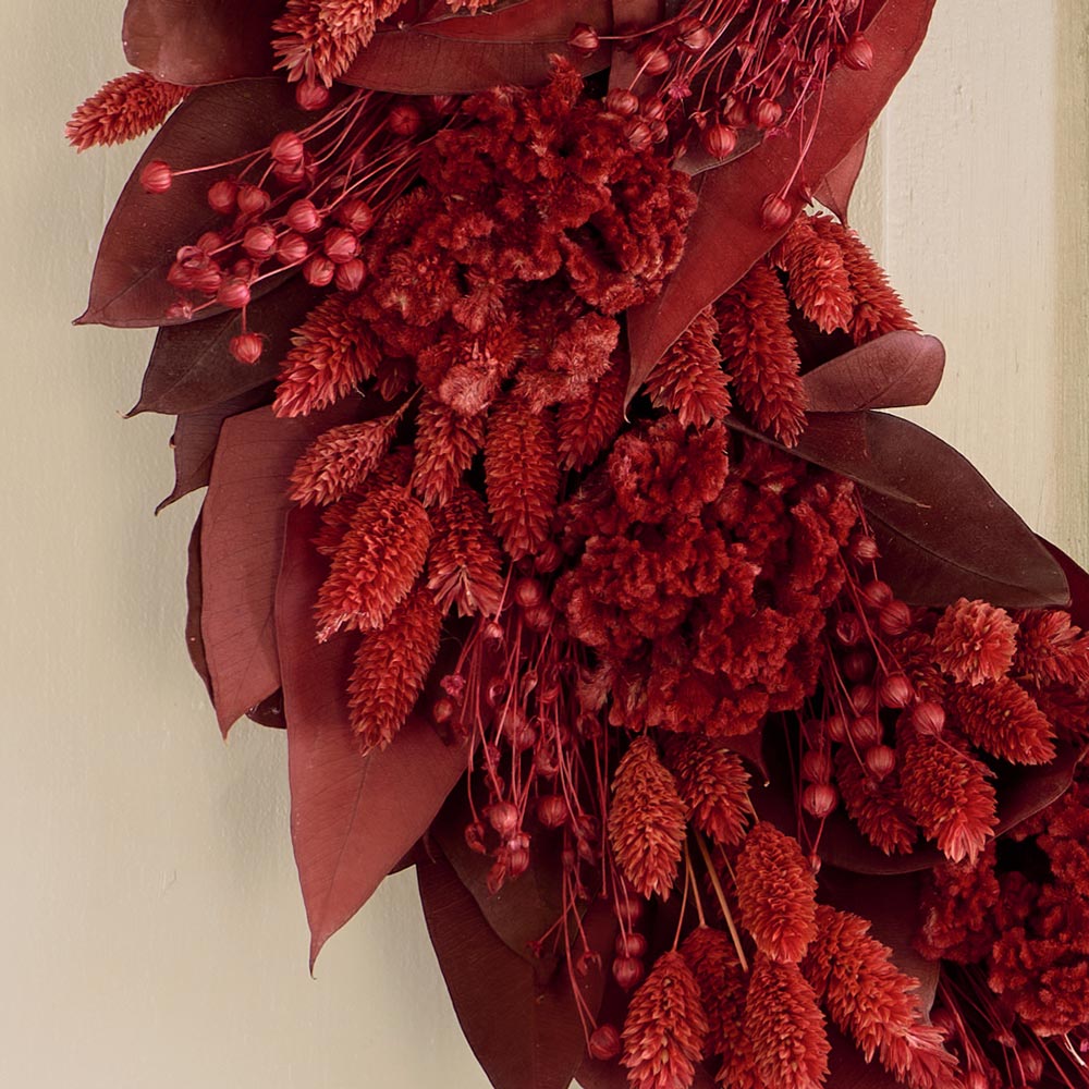 Preserved Vermilion Wreath