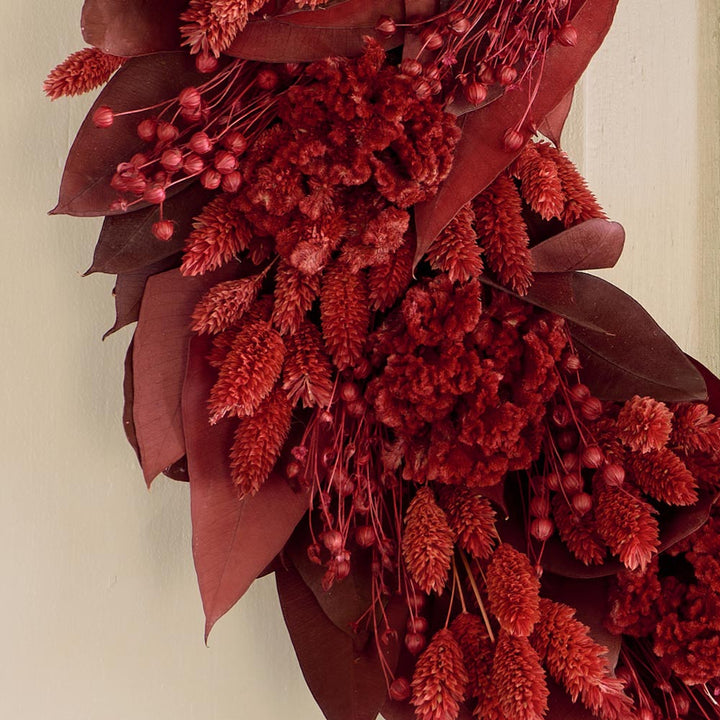 Preserved Vermilion Wreath