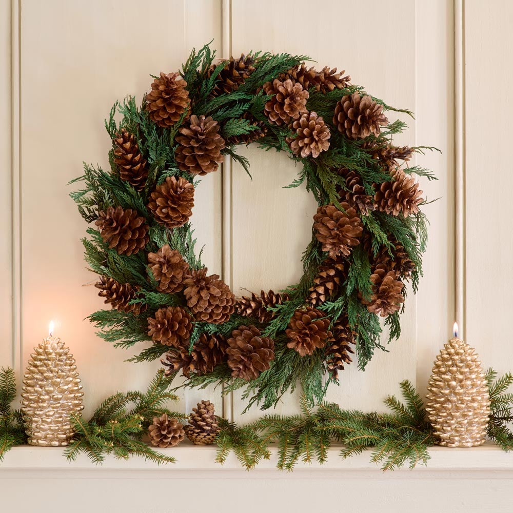 Cedar & Pine Cones Preserved Wreath
