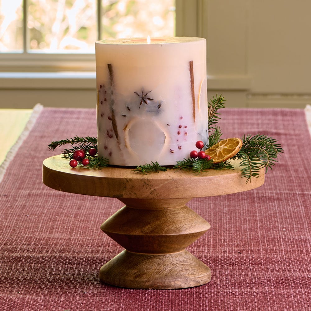 Round Mango Wood Riser