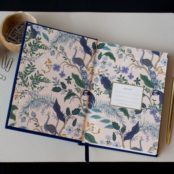 Peacock Embroidered Hardcover Journal