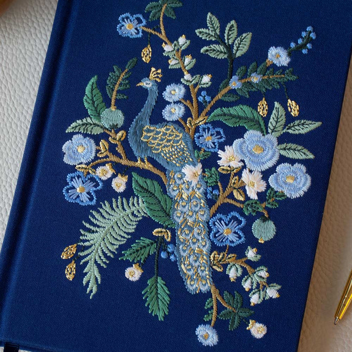 Peacock Embroidered Hardcover Journal