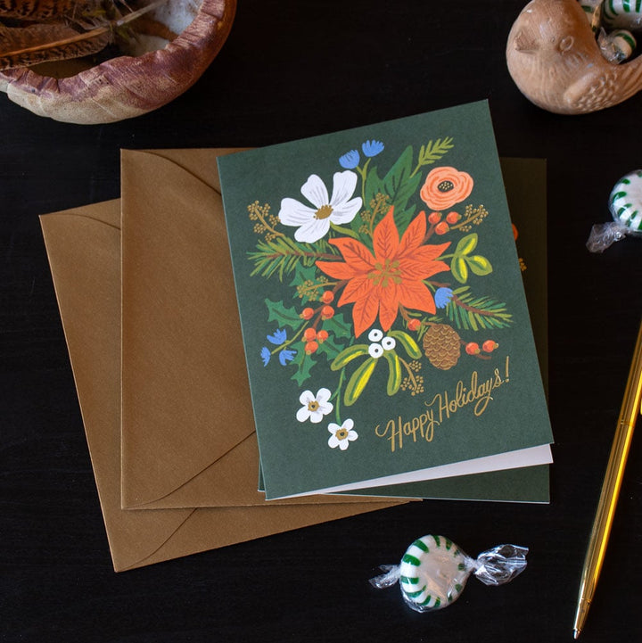 Holiday Bouquet Note Cards, Set of 8
