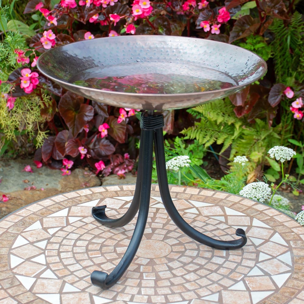 Burnt Copper Birdbath