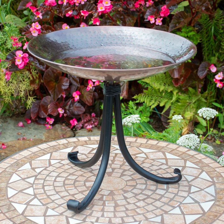 Burnt Copper Birdbath