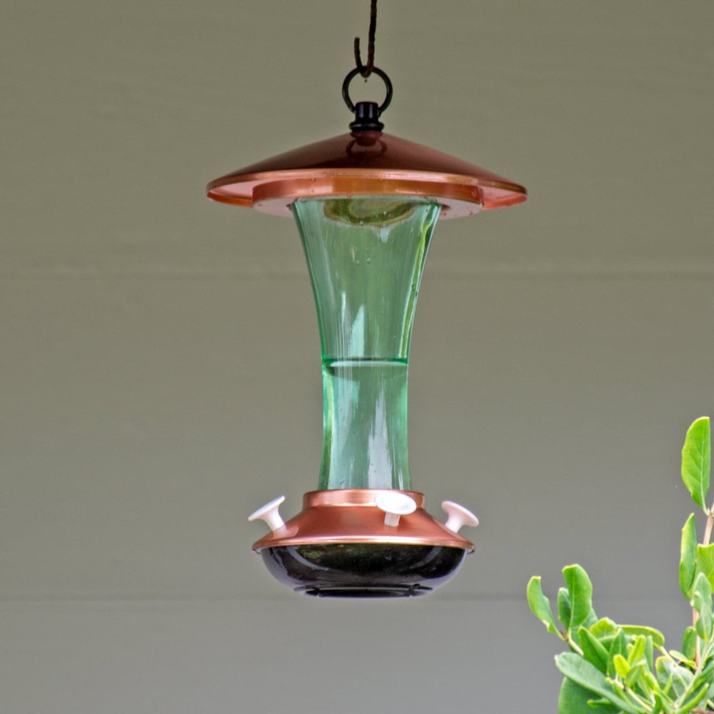 Mid-Century Coppertop Hummingbird Feeder