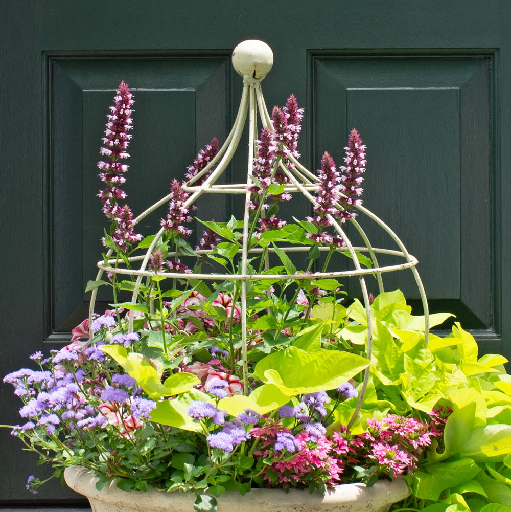 Ball-Shaped Topiary with Round Finial, Acid Green
