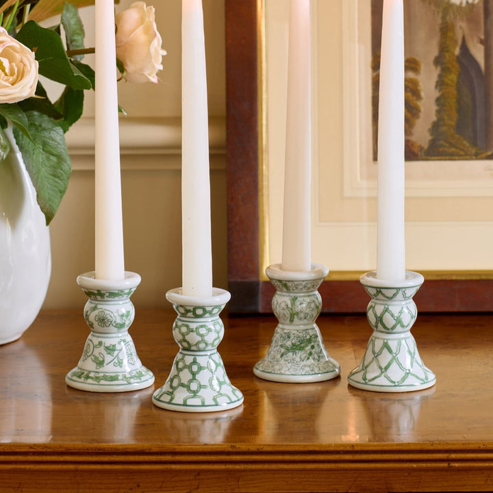 Chinoiserie Candleholders, Set of 4