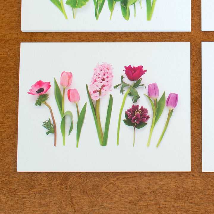 Pastel Spring Flowers Note Cards, Set of 8