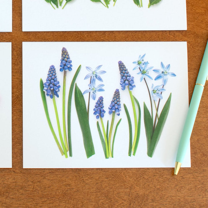 Pastel Spring Flowers Note Cards, Set of 8