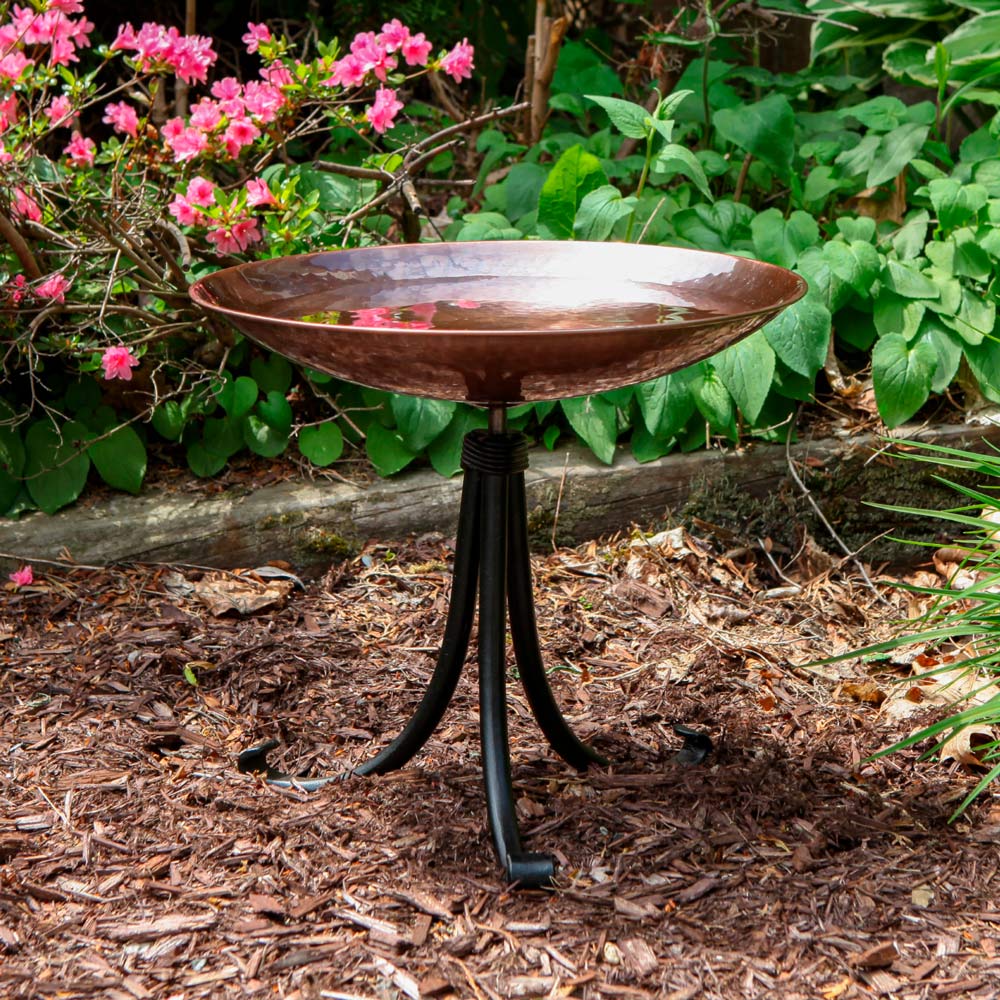 Burnt Copper Birdbath