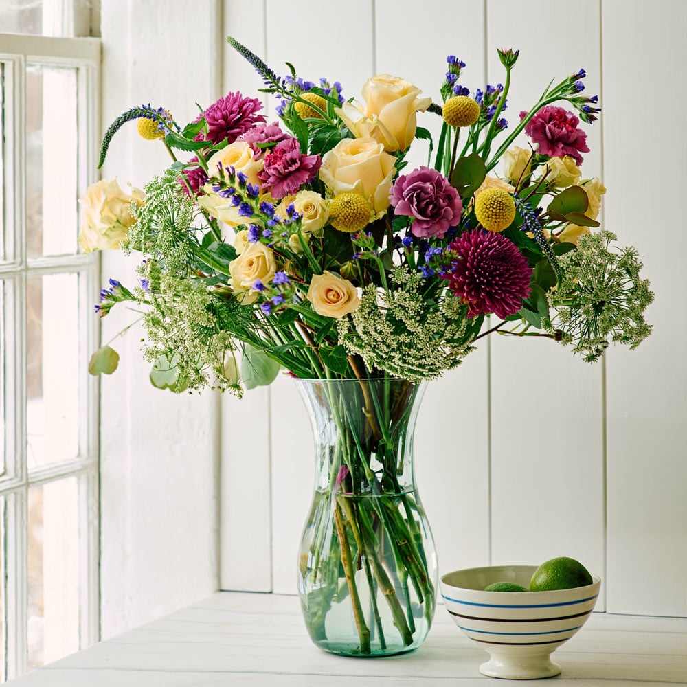 Jewel Tones Bouquet with Vase